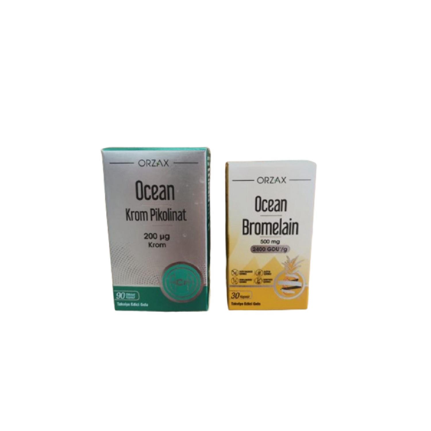 

Chrome Picolinate 90 Capsules Ocean Bromelain 30 Capsule Binary Package