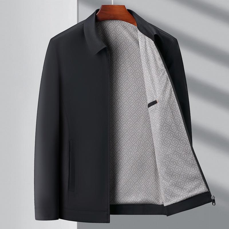 New Men's Jacket Spring and Autumn Jacket Middle-aged High-end Business Casual Jacket Dad Lapel Top