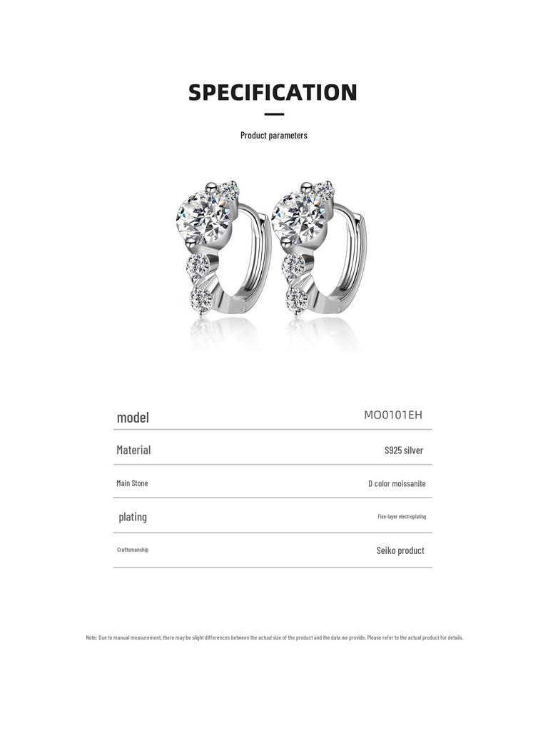 Elegante Damen-Ohrringe aus Sterlingsilber mit Moissanit - Luxuriöses und raffiniertes Design.