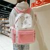 Nylon Backpack Cute Bow Print School Bag for Girls