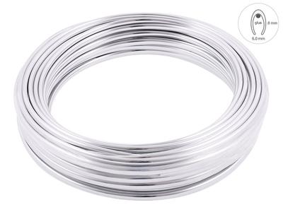 Decorative Edge Strip, Chrome, 8 X 6 Mm X 20 M