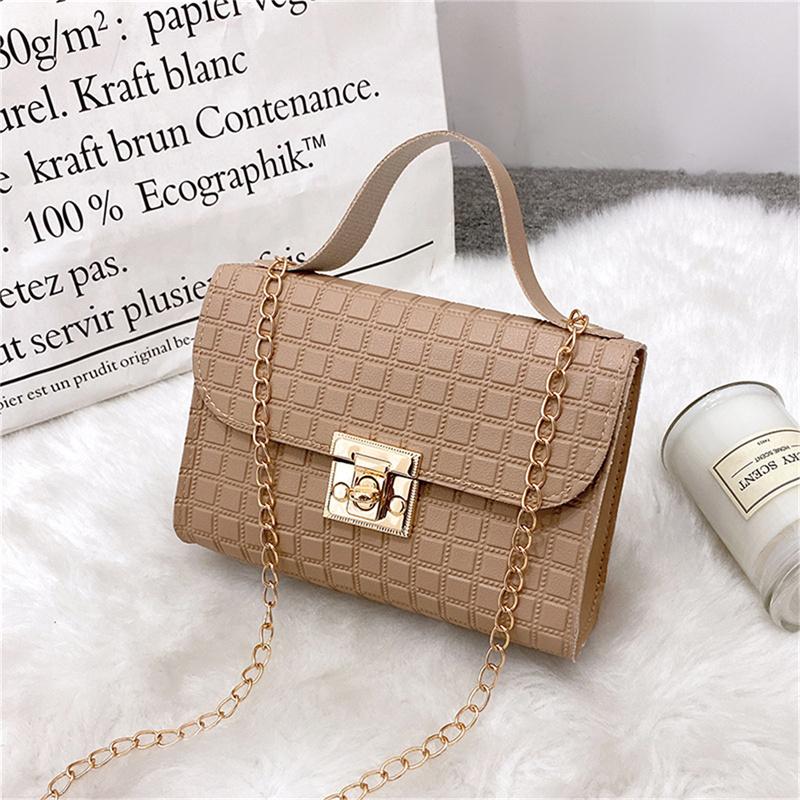 Dámská móda Reliéfní PU kůže Taška přes rameno Řetězová Ležérní crossbody kabelka