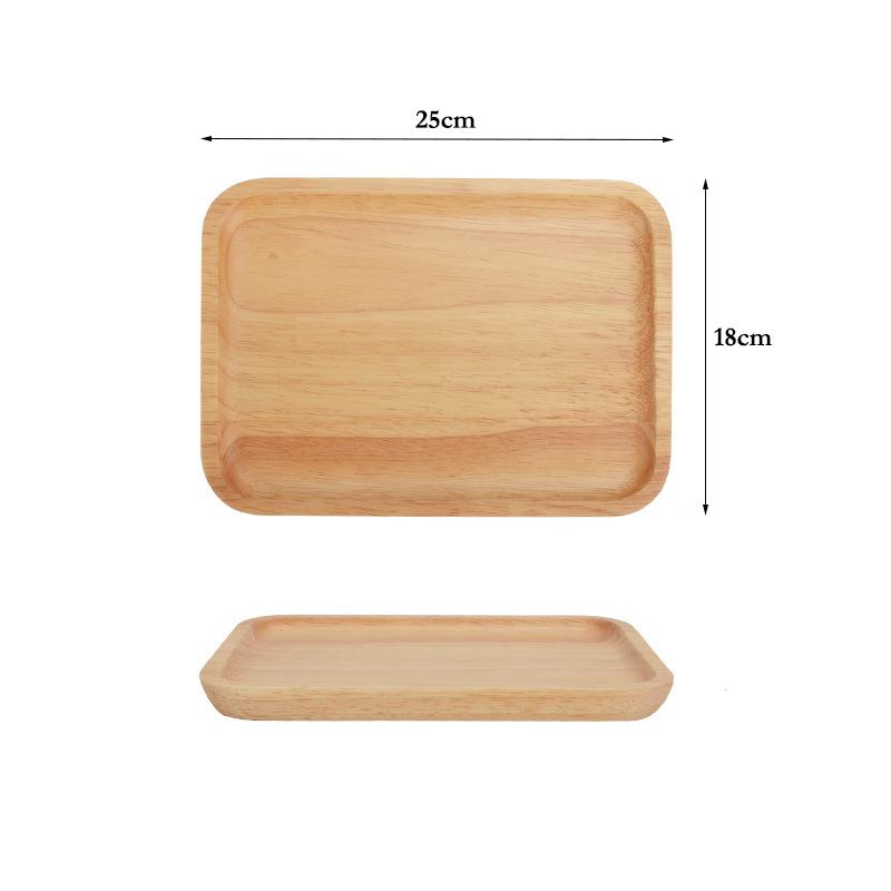Rectangle Wooden Plate Serving Tray Large Appetizer Bread Snack Plate Fruit Serving Platter Home Party Breakfast Coffee Tea Tray