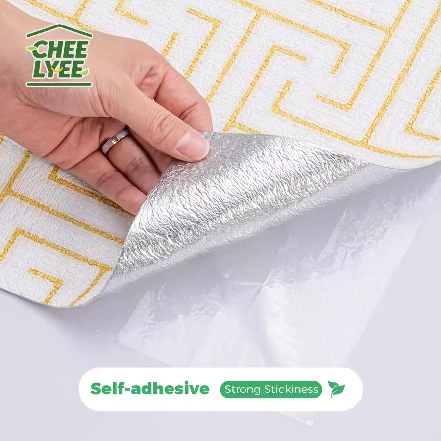 Selbstklebende Sxp Leinenrolle Hintergrundwand Dekoration Aufkleber 2 mm Verdickt Selbstklebende Schaumstoff-Wandaufkleber Einfach zu Renovieren