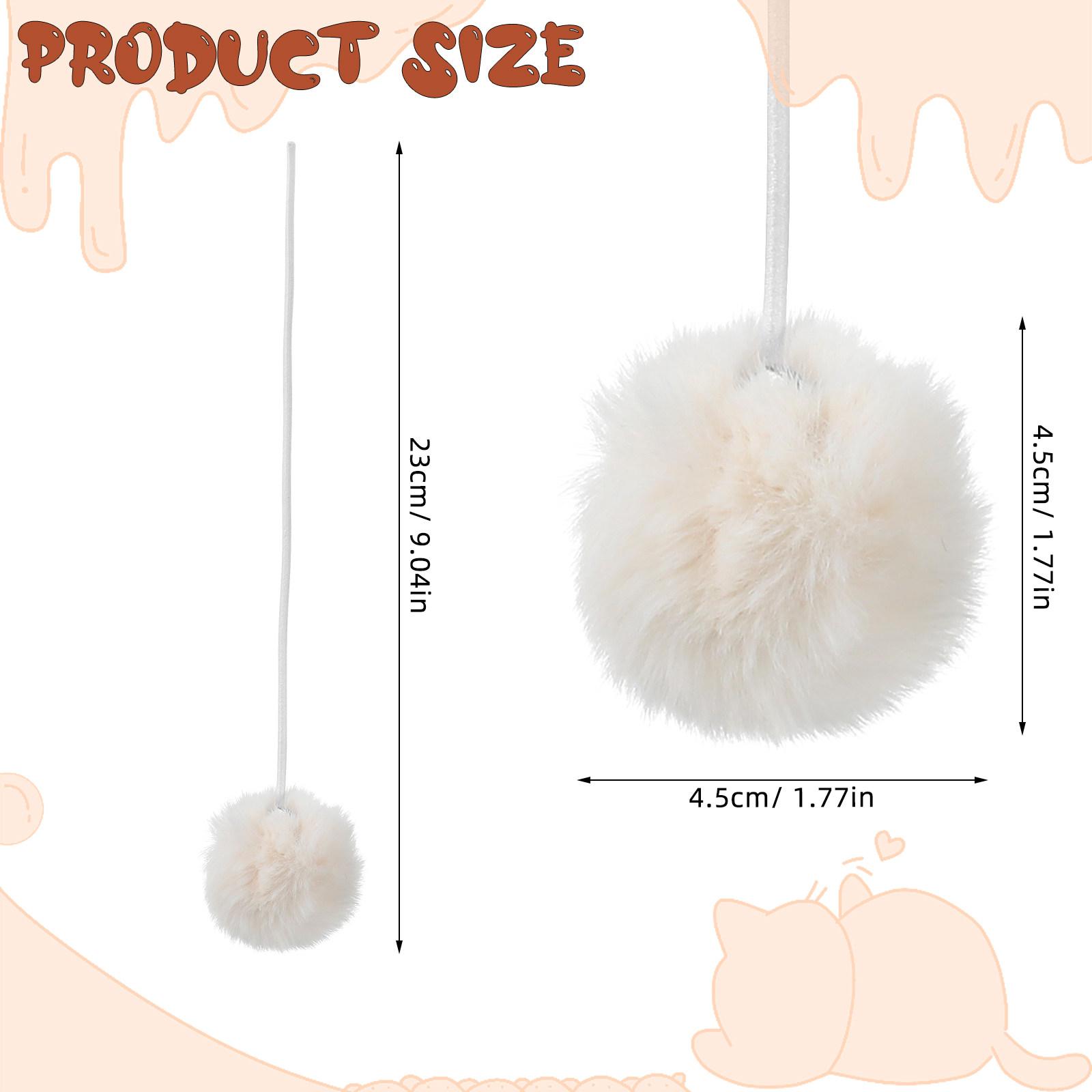 

4Pcs Cat Hanging Ball with Bell Cat Trees Tower Scratching Post Replacement Interactive Spring Ball for Feline Entertainment
