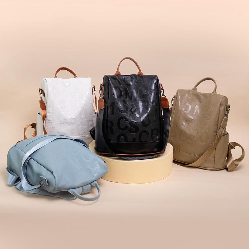Dual-shoulder Bag, Stylish and Casual, Versatile and Practical, with Decorative Patterns, Large Capacity, Suitable for Travel.
