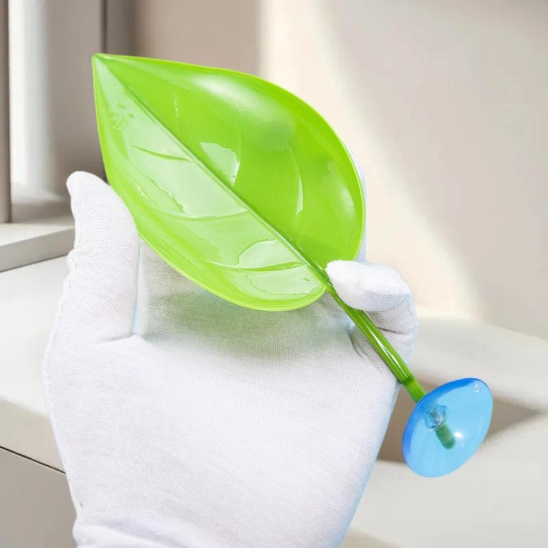 1/3 Pcs Terrarium Decor with Suction Cup; Simulated Leaves for Gecko and Frog Habitats;