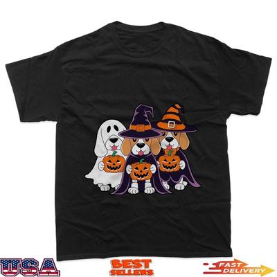Beagle Ghost Pumpkin Halloween Design for Dog Lovers T-Shirt ON TREND Unisex T-Shirt