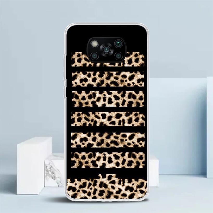 Leopard Print Phone Case For Xiaomi Poco F7 Ultra X5 X6 X7 Pro M7 Redmi 15C 15 13C 13 12C 12 10C 10 10A 9 9C 9A 9T Cover Poco X7