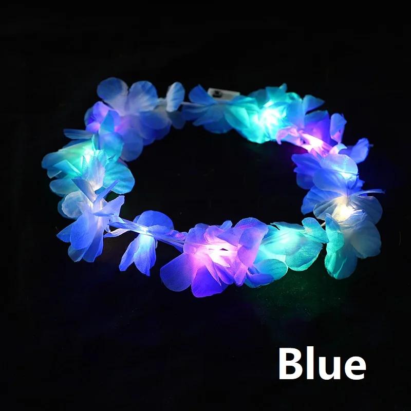 Lichtgevende Hoofdbanden Feest LED Hoofdband Bloemenkrans met LED Lichten Festival Feest Decoratie Lichtgevend in het Donker SG10