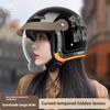 Electric Motorcycle Helmet Brim Men's and Women's Four-season Winter Warm and Anti-fog Helmet