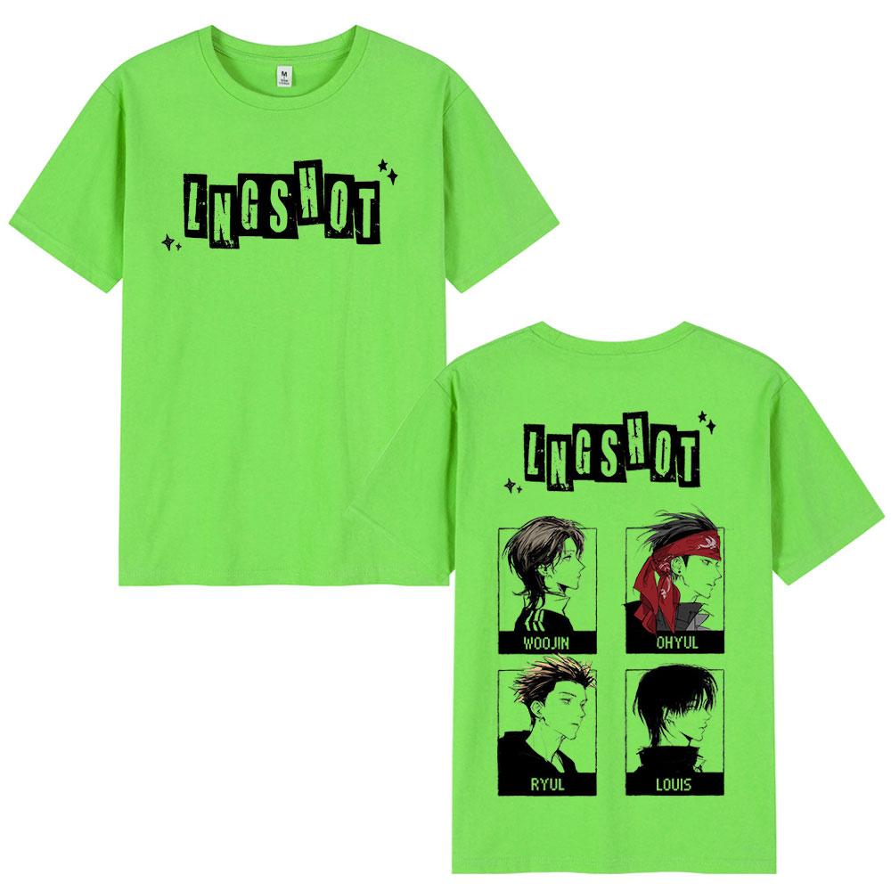 Korean Kpop Lngshot T Shirt Unisex Women Clothing Fashion Hiphop Short Sleeve Tshirts Cotton Oversized Casual Tshirt Streetwear