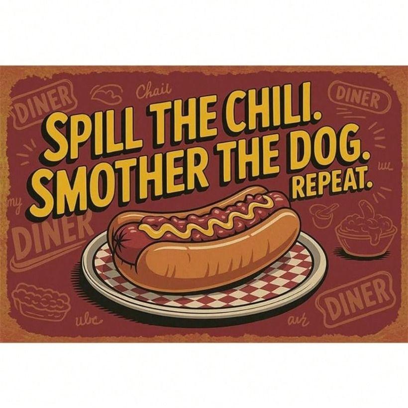 

Metal Wall Art Vintage Tin Sign for Kitchen Home Decor 20x30 cm