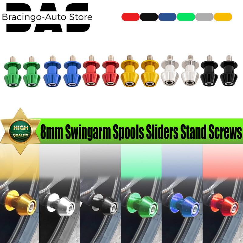 Gold For Kawasaki Ninja 250 300 400 650 M8 Swingarm Spools Slider Stand Screws-