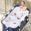 Rectangular Folding Bathtub for Adults and Children - No Installation Required, Full Body Thickened Design.