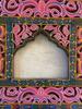 Hand-Carved Floral Wood Wall Frame: Rustic Indian Art Decor