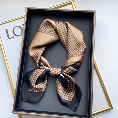 70 * 70cm New Silk Small Square Scarf For Women'S Neck Protection Professional Scarf Versatile Hair Tie Headscarf Scarf