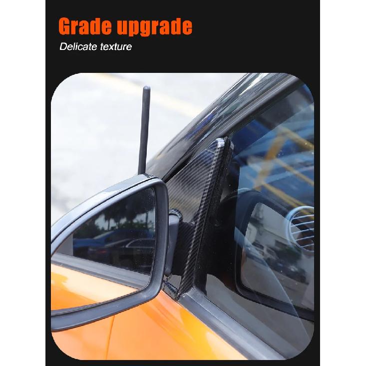 For Benz Smart 451 Fortwo 2009-2015 ABS Car Rearview Mirror Triangle Trim Panel A-pillar Antenna Decorative Sticker Accessories