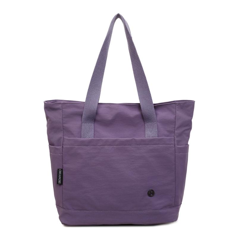 

Легкая сумка-тоут большой вместимости, женская многокарманная сумка через плечо для поездок на работу фиолетовый