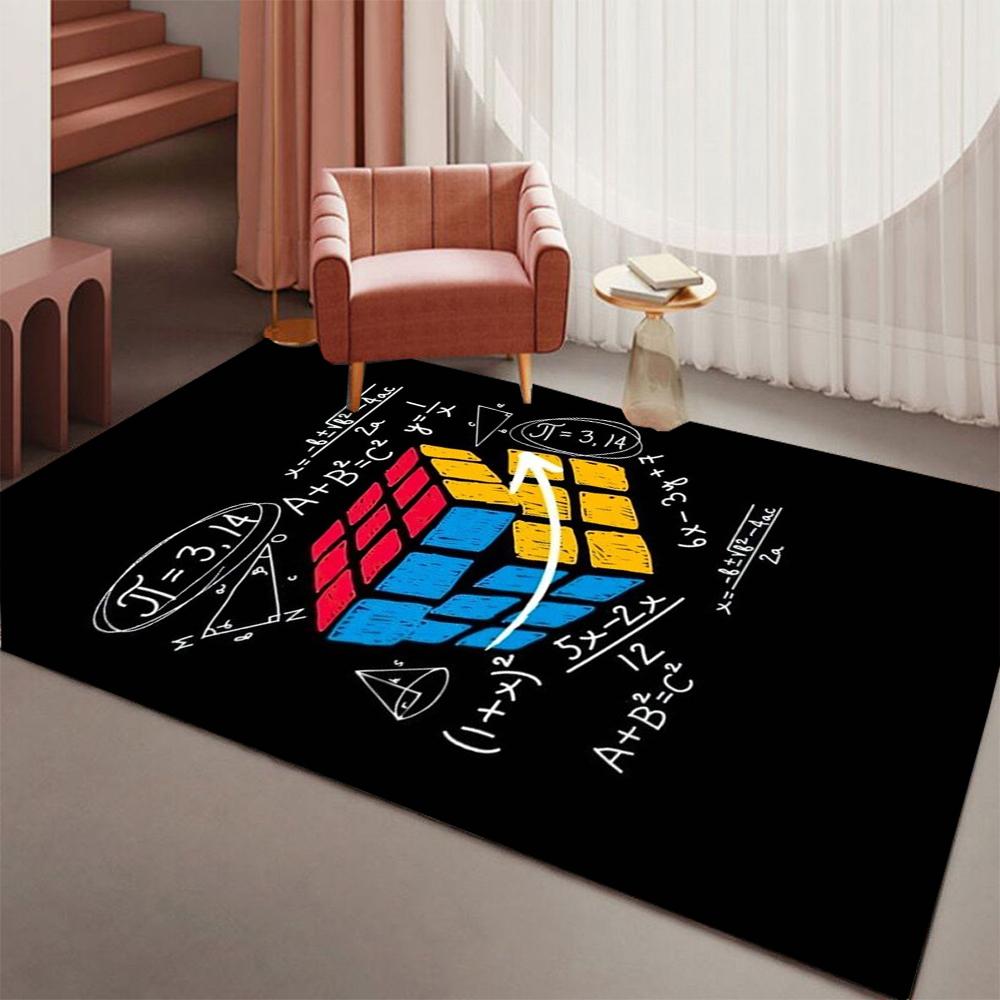 Blue Hexagon Pattern Carpet Soft Large Area Rug for Living Room Bedroom Night Ambiance Home Decoration Washable Lounge Sofa Mat