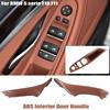 Red Brown LHD Car Interior Door Handle Fit For BMW 5 Serie F10 F11 520d 525d 530d 535i Inner Panel Pull Trim Cover