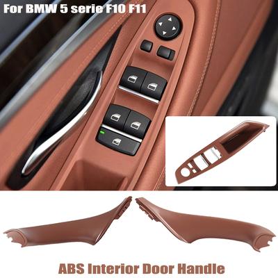 Red Brown LHD Car Interior Door Handle Fit For BMW 5 Serie F10 F11 520d 525d 530d 535i Inner Panel Pull Trim Cover
