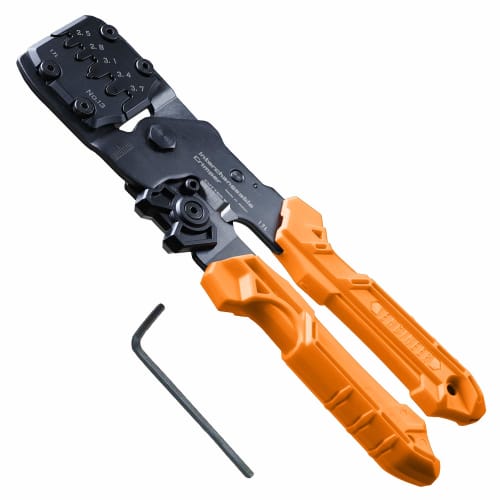 ENGINEER PAD-13 Precision Crimping Pliers with Interchangeable Dies, Crimping Tool for Open Barrel Terminals (Large)
