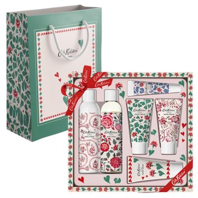 Cath Kidston Eiderdown Rose Body 6-Piece Set (Body Wash 200ml + Body Lotion 200ml + Hand Cream Trio 50ml (3 Pcs) + Lip Balm 10ml)
