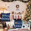 Merry Christmas and Let It Snow Christmas Pillowcases: Festive Decor for Your Home Sofas, Bedroom Pillow Covers, Holiday Gifts