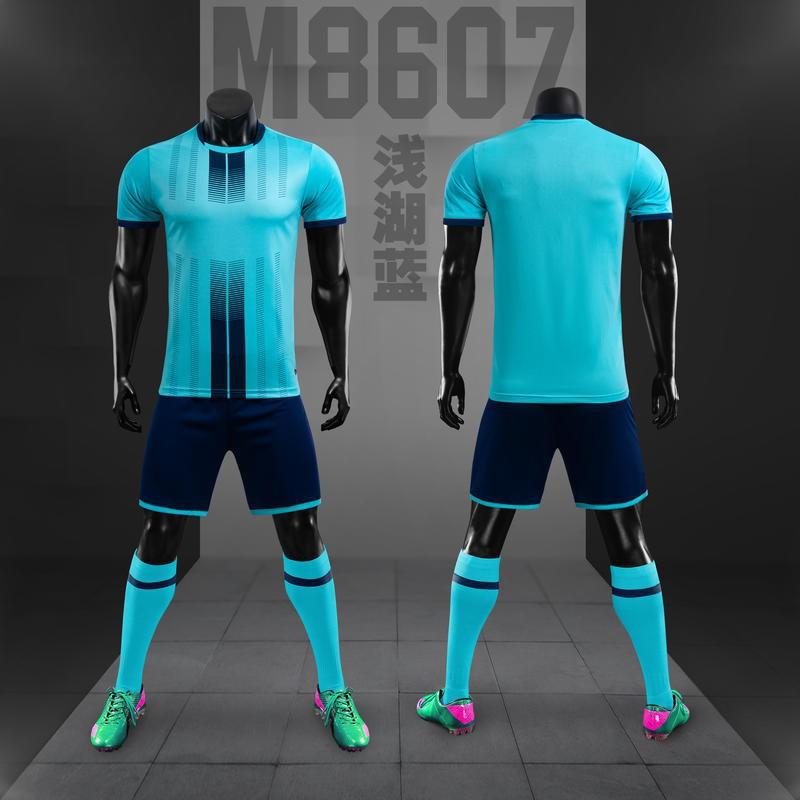 Football Uniform Suit Men's Team Training Primary School Students 'jerseys Children's Girls' Short-sleeved Sports Clothes Printing