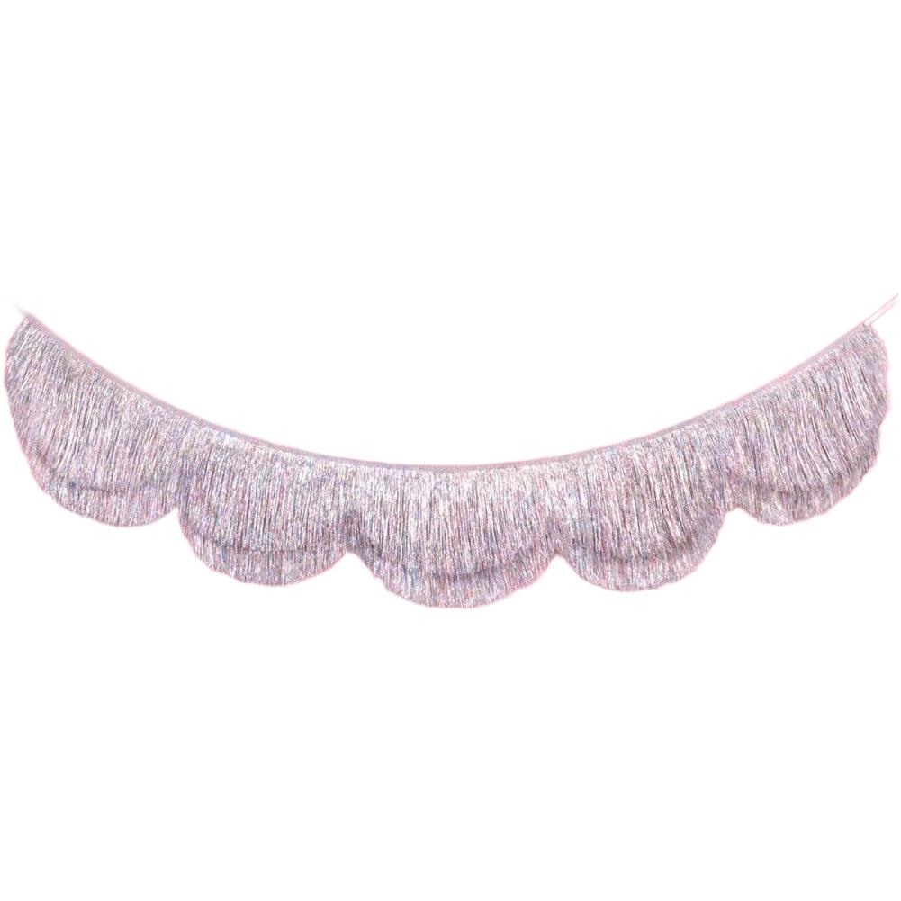 Double Layer Fringe Fringe Banner Fan Streamer Shape