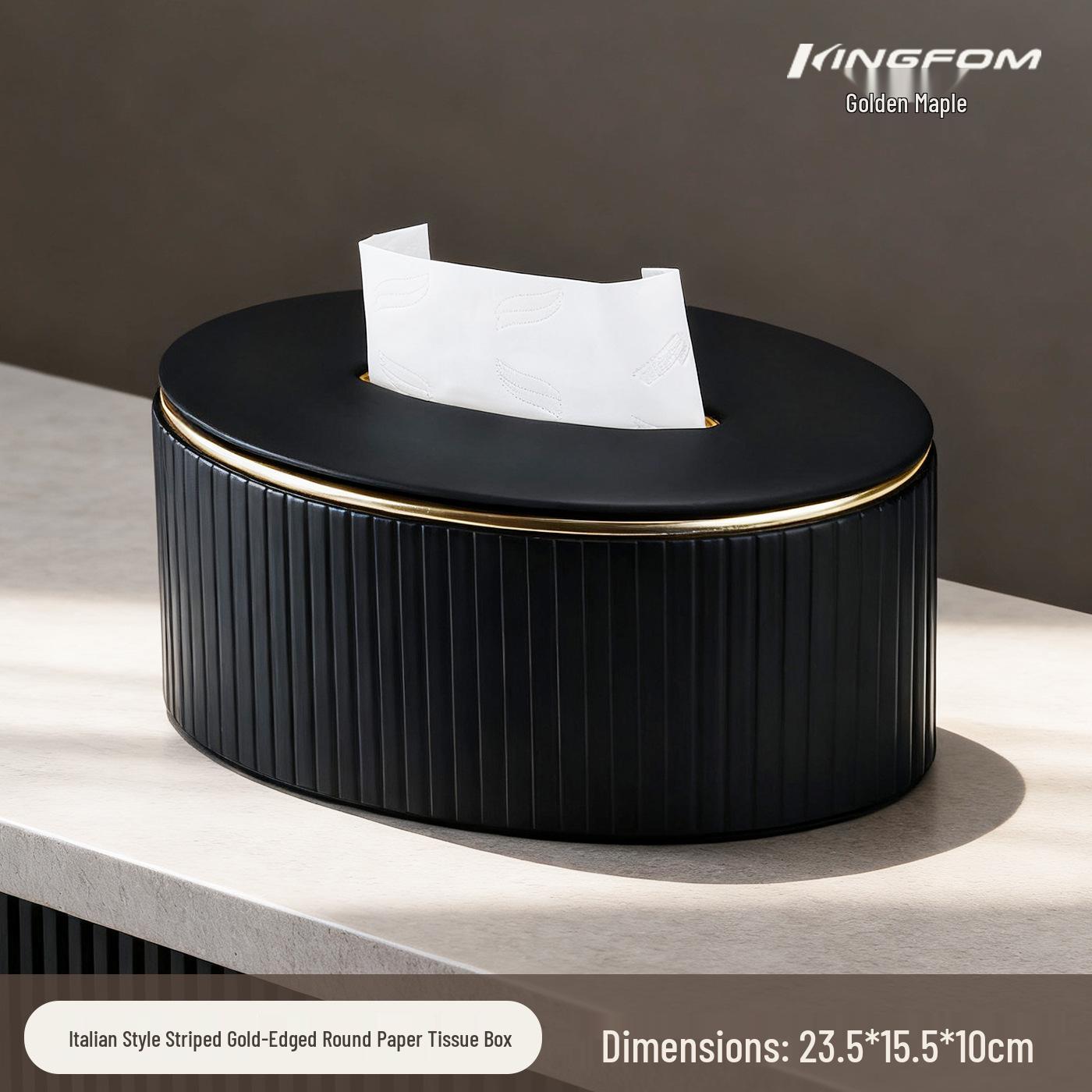 Elegant Round Tissue Box for Living Rooms and Restaurants - High-End Design