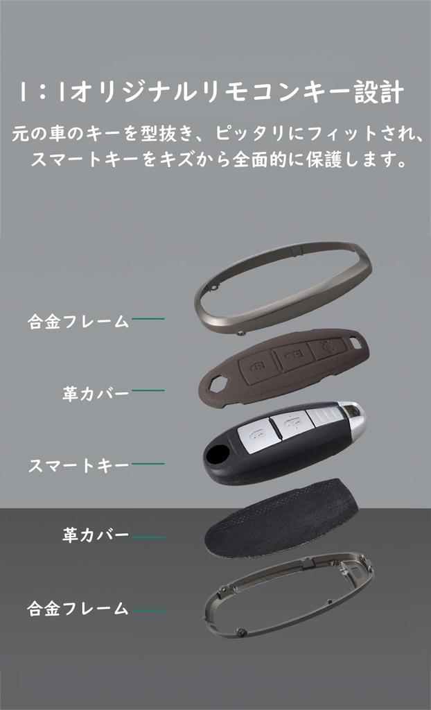 SANRILY Smart Key Case for Suzuki SX-4 S-CROSS Ignition, Escud, Swift, Valereno, etc., Alloy