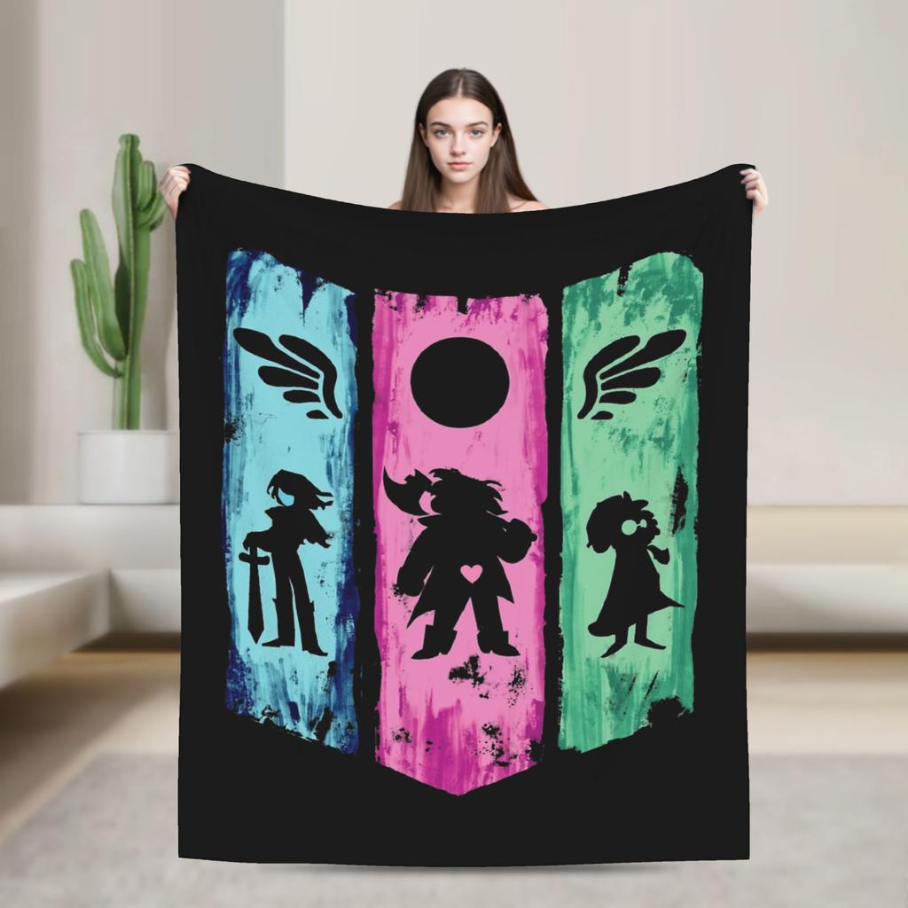 Delta Rune Kris Deltarune Blankets Wool Novelty Soft Throw Blankets for Bed Sofa Summer