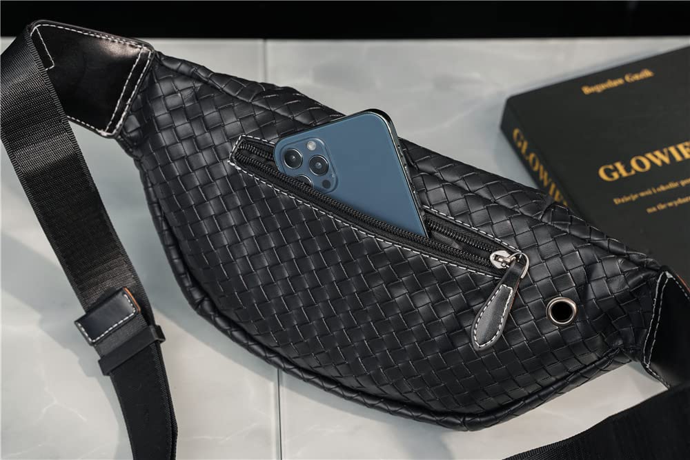 braided waist crossbody shoulder leather body waterproof motorcycle waist motorcycle waist motorcycle waist shoulder American faux leather leather