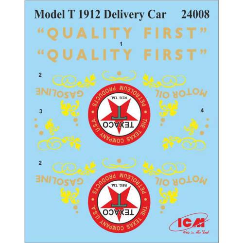 ICM 1/24 Scale Model T Ford 1912 Light Delivery Plastic Model 24008