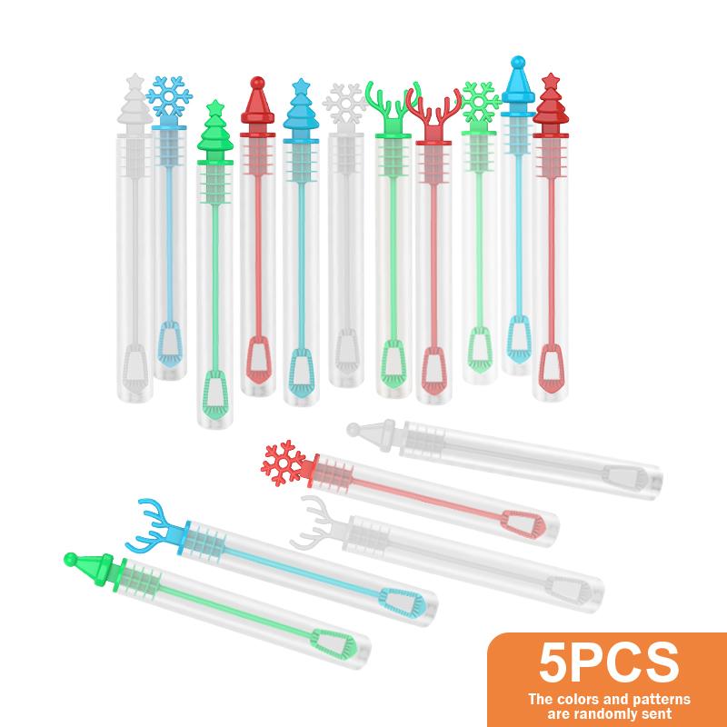 Рождественская серия Мини палочка для мыльных пузырей Уличная детская игрушка Игрушка для мыльных пузырей Портативная палочка для мыльных пузырей с мыльной водой