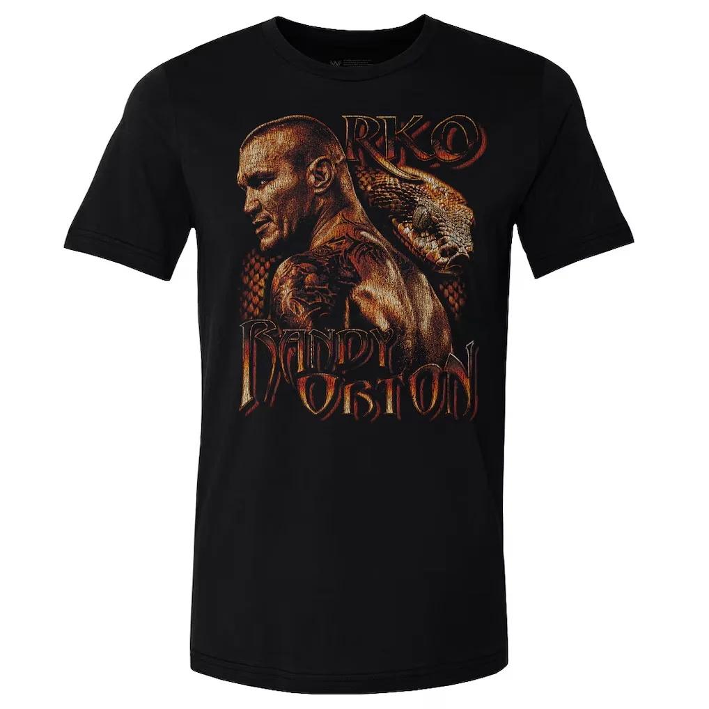 2026 Neues Randy Orton Serie Reines Baumwoll-T-Shirt für Herren und Damen Sommerkleidung Mode Lässig Kurzärmeliges T-Shirt Streetwear
