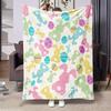 Easter Bunny Egg Flannel Blanket Soft Warm AllSeason Couch Bed Office Travel Gift