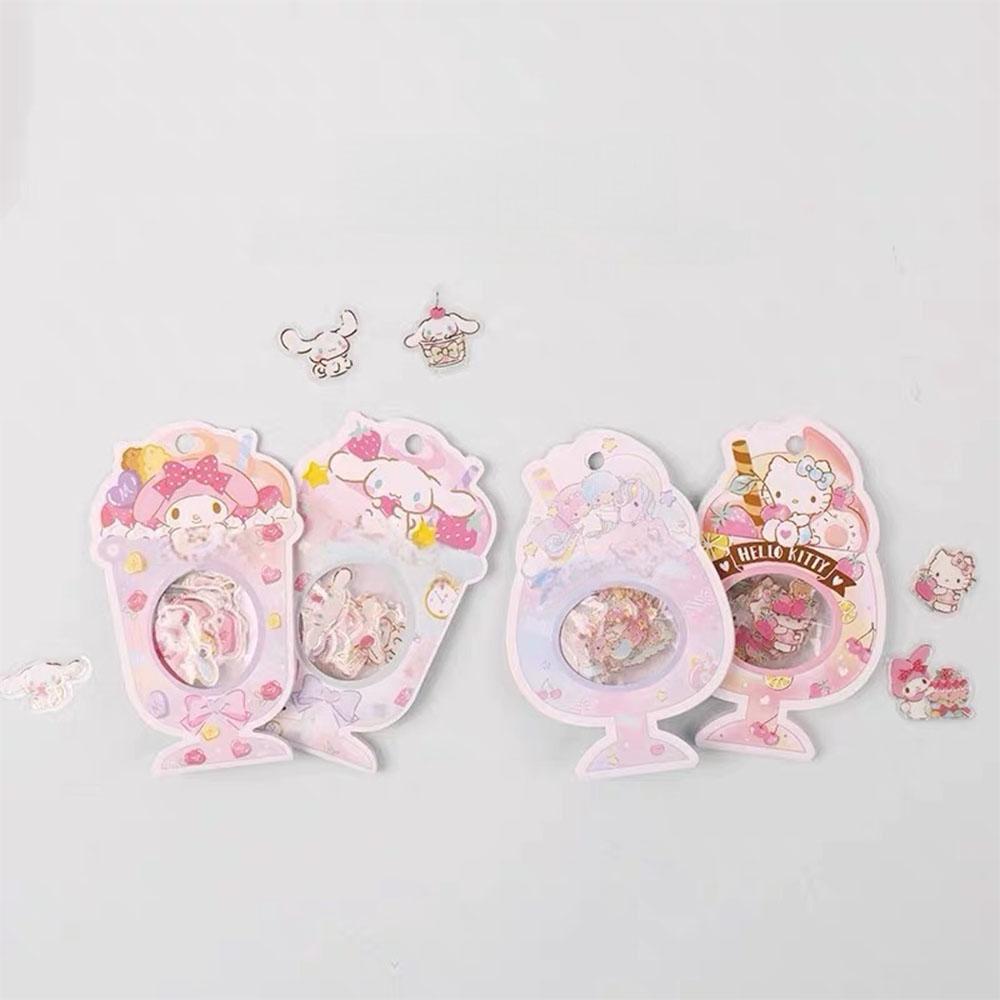 Genuine Sanrio Stickers Pack Hello Kitty Cinnamoroll Melody Decals for Laptop Phone Skateboard Cartoon Sticker for Girls