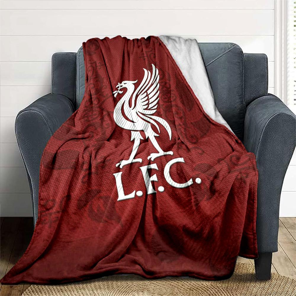 Liverpool Blanket Warmthful Decor Perfect for Office Chair Couch Four Seasons Universal Modern Perfect Gift for Relatives and Friends