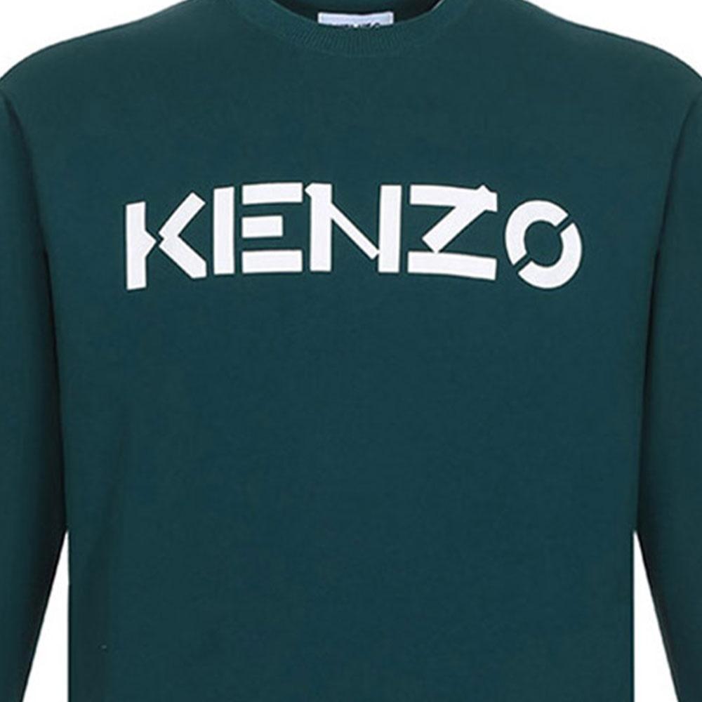 Kenzo Sweatshirts Men's Teal Green Crew Neck Moderate Regular FA65SW0004MD-73
