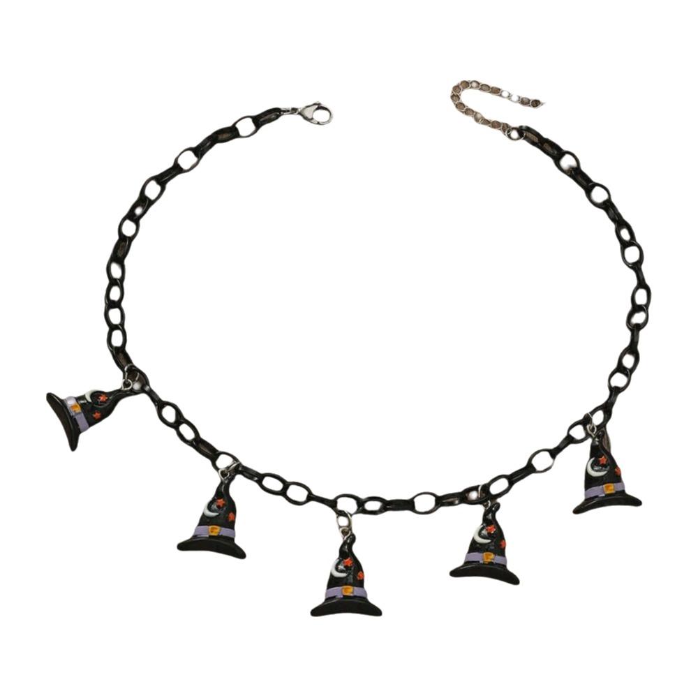 Resin Halloween Pumpkin Necklace Bat Halloween Jewelry Ghost Pendant Necklace  Ghost Festival