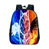 Animal Wolf Pattern Printed Backpack for Primary and Secondary School Students, Large Capacity Backpack