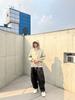 AZENDER Paper Wide String Two-Tone Pants Brown