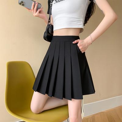Yaz Elastik Bel kadın Yarım Vücut Pileli Etek Moda kadın Yarım Vücut Etek Küçük Kısa Etek