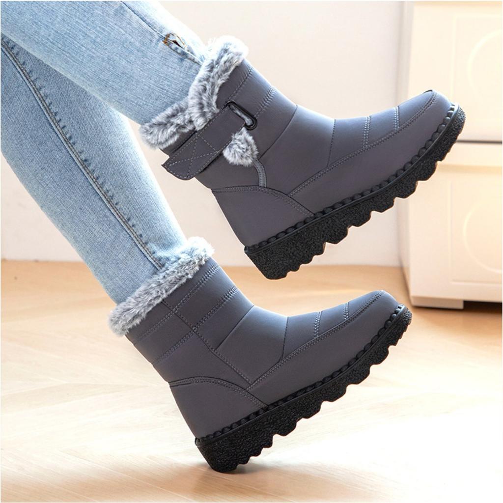 Cotton Shoes Women's Winter New Large Women's Snow Boots with Thick Velvet and High Top Casual Women's Boots