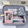 Solid Color Large Capacity Pencil Case Simplicity Design Pen Organizer  Scrapbook Storage