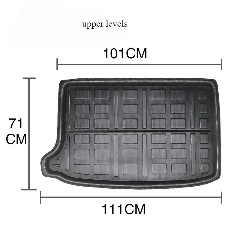 Czarna Mata Bagażnika Samochodowego Wodoodporne Dywaniki Podłogowe Błotnik Tacka Wykładzina Bagażnika Do Volkswagen T Cross VW T-Cross -