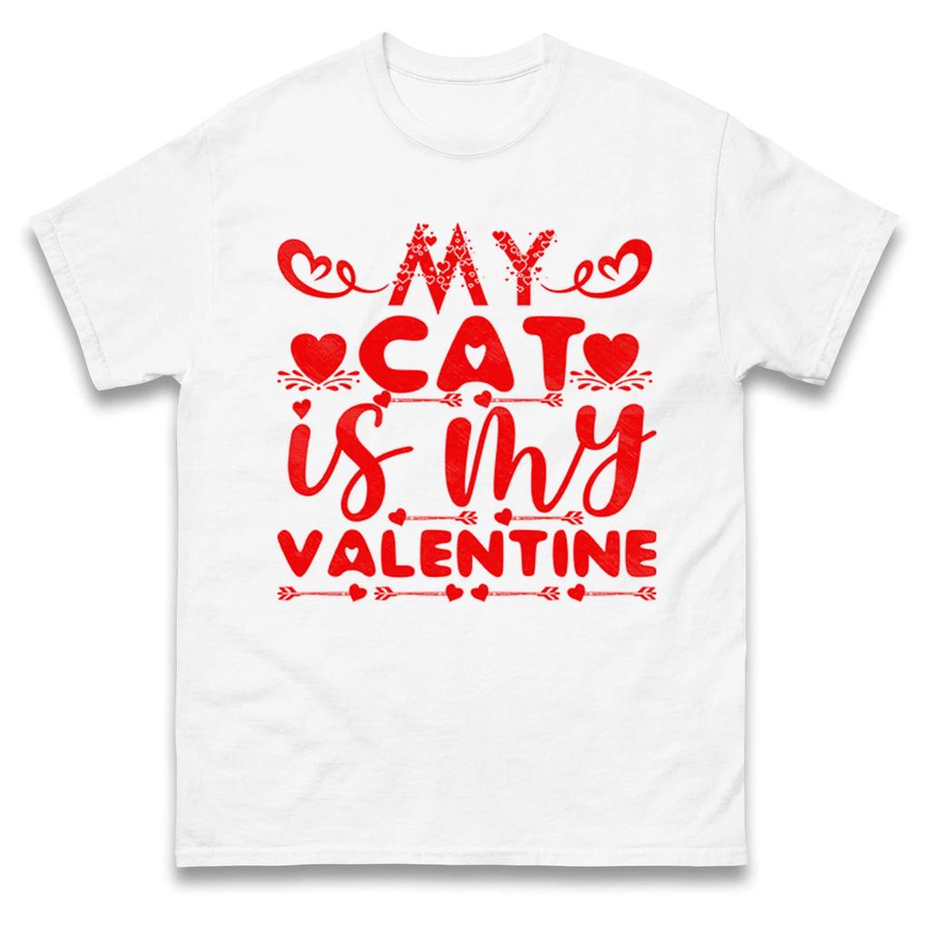 My cat is my valentine T Shirt,Pet Lover Cute Valentines Day Gift Top